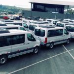 Mobilização de veículos realizada pela Lokamig. Foto: Lokamig