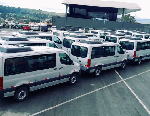 Mobilização de veículos realizada pela Lokamig. Foto: Lokamig