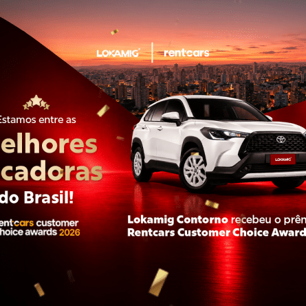 Lokamig Contorno recebe prêmio Rentcars 2026.